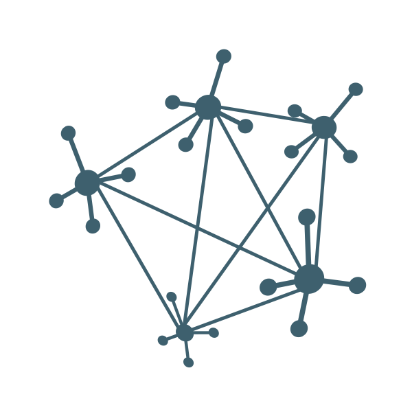 Graphic representing a betwork without an exchange